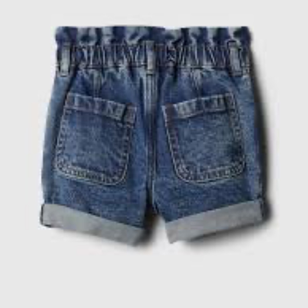GAP Dark Wash Just Like Mom Denim Jean Shorts Jeans Cut Offs High Girls Toddler - Picture 2 of 5
